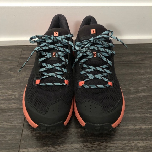 Women’s Black and Coral Decathlon Evadict TR2 Trail Running Shoes - Picture 1 of 5